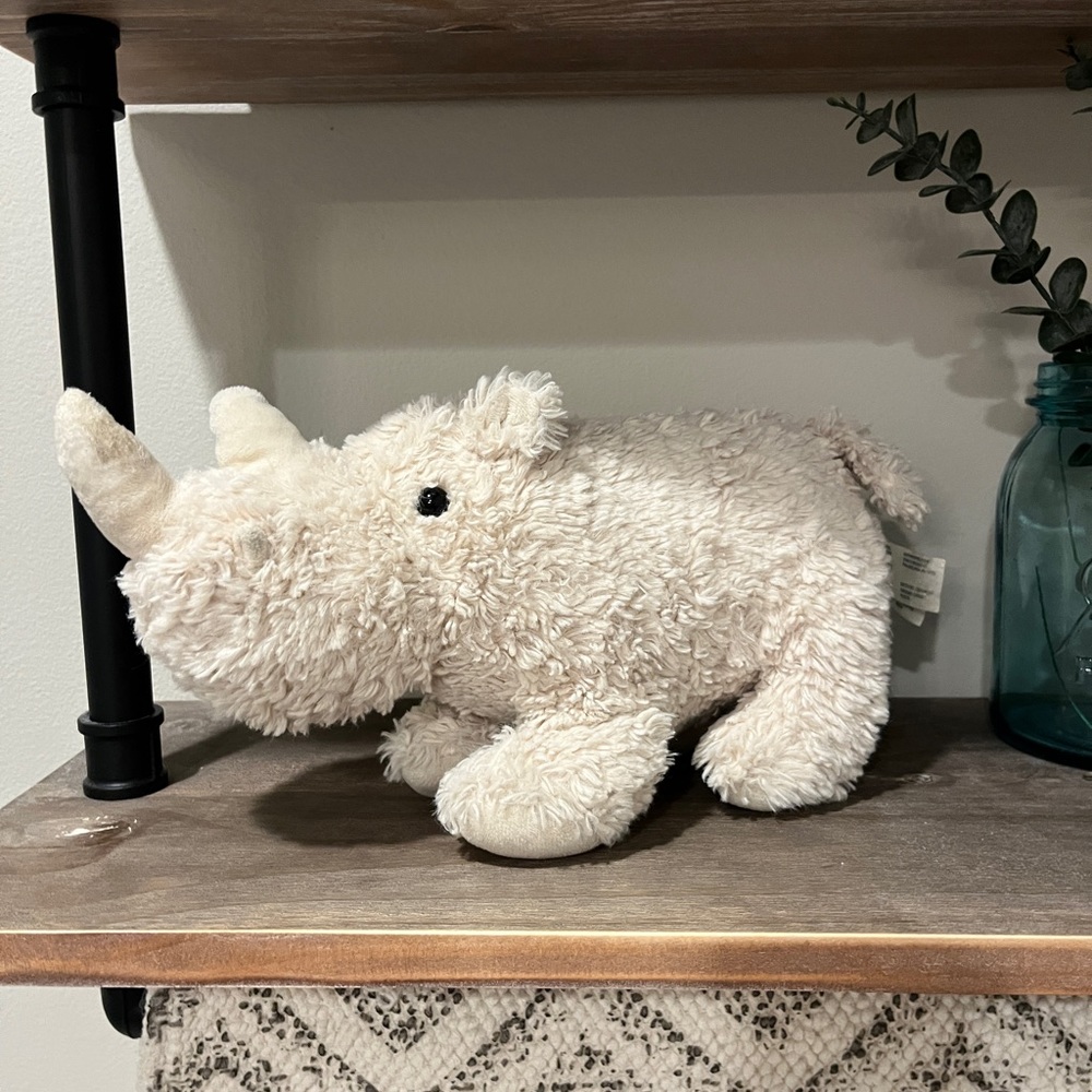 Adorable Anthropologie Baby Kids Rhino Stuffy Stuffed Animal Teddy Bear